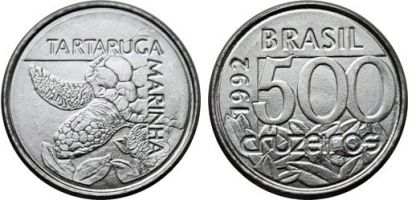 Монеты с черепахами Бразилия