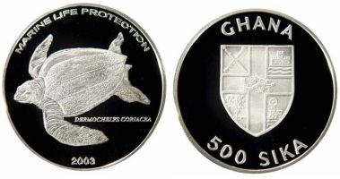 Монеты с черепахами Гана