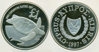 Монеты с черепахами Кипр