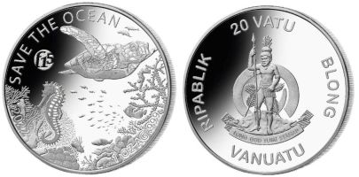 Монеты с черепахами Вануату
