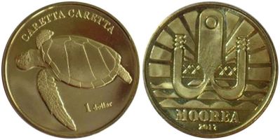Монеты с черепахами Франция