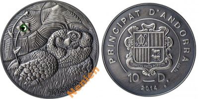 Монеты с черепахами Андорра