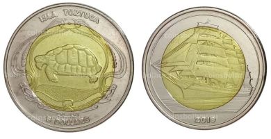 Монеты с черепахами Гаити (острова)
