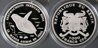 Монеты с черепахами Бенин