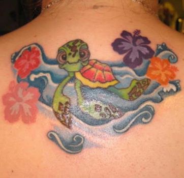 Стиль "Нью Скул" в татуировках с черепахами